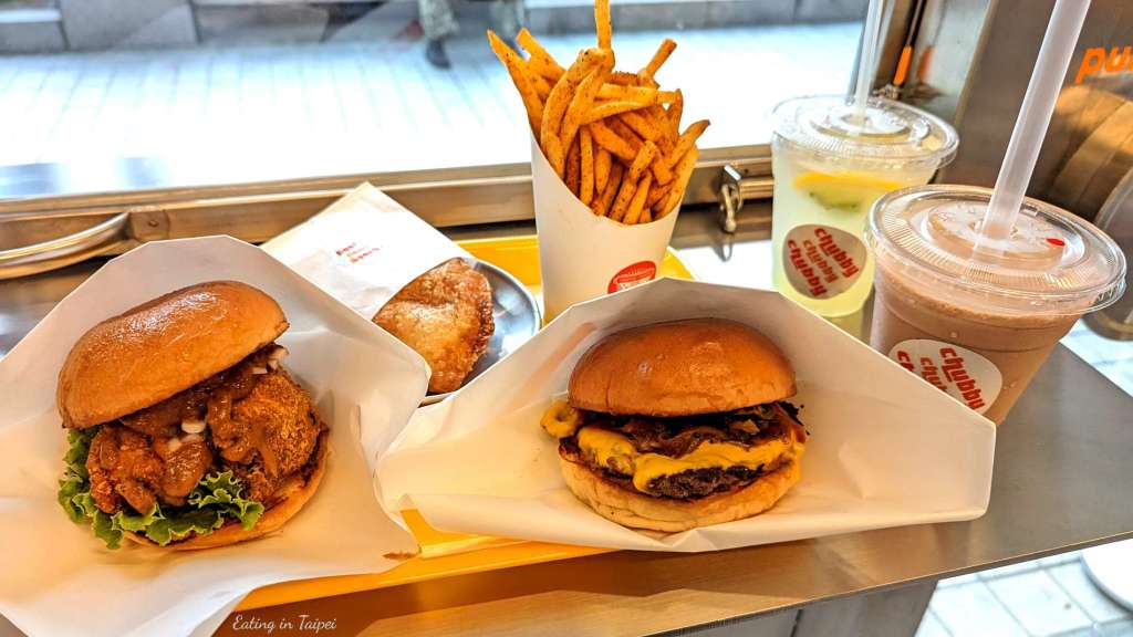 Chubby Burger table spread