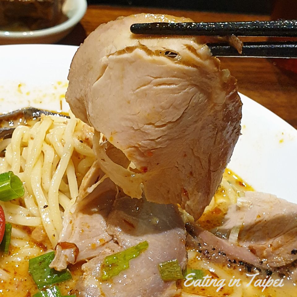 The char su pork is much leaner, and overall pretty good. But you can't beat that hunk of pork from The Red King, above.